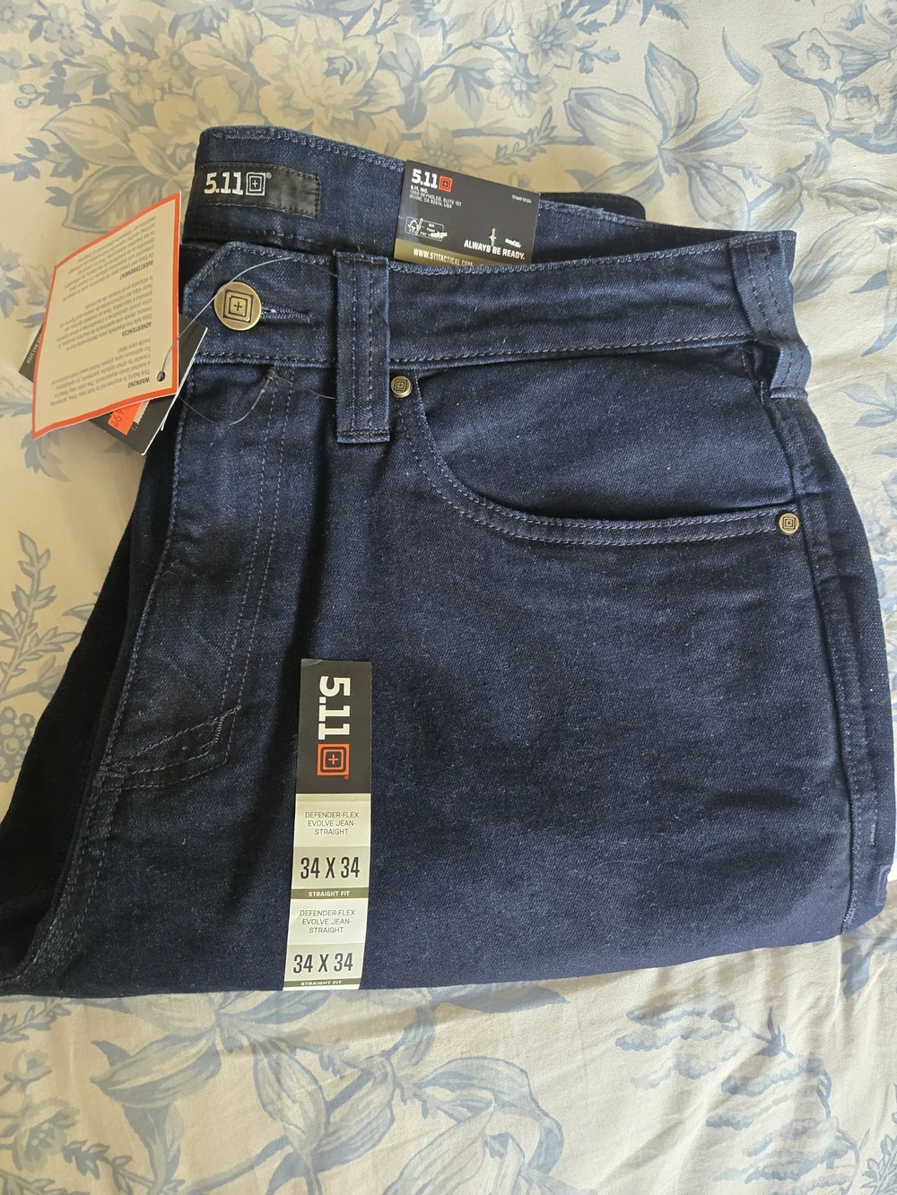 5.11 Tactical Men’s Dark Blue Tactical Jeans - 34x34 - Picture 1 of 5